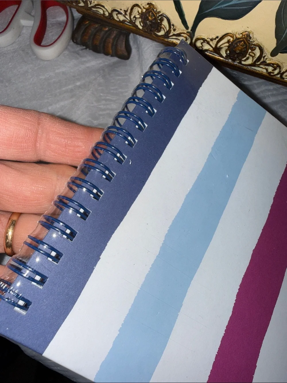kate spade Multicolor Horizontal Striped Spiral Notebook